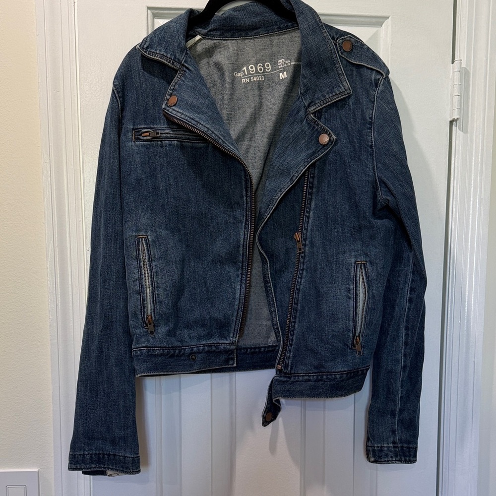 Classic Denim Moto Jacket